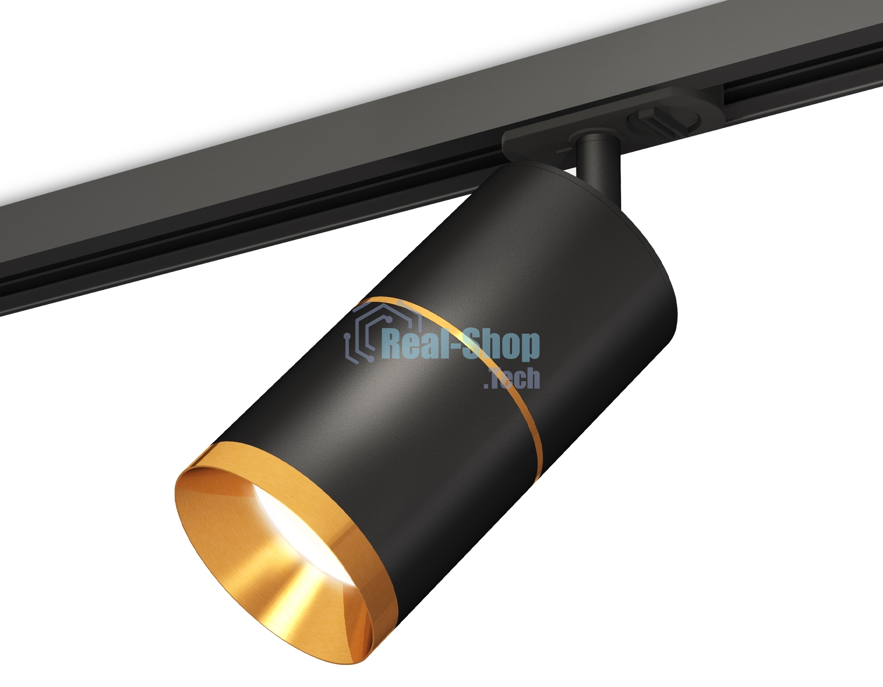 Светильник Ambrella light XT7402030 SBK/PYG черный песок/золото желтое полированное MR16 GU5.3