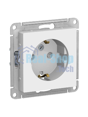 Розетка с заземлением со шторками Schneider-electric ATN000145 ATLASDESIGN, 16А, механизм, БЕЛЫЙ