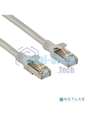 Патч-корд ExeGate FTP-RJ45-RJ45-C5e-CU-1M-GY, FTP, cat.5e, 1м, медь, серый