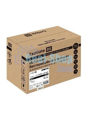 Источник бесперебойного питания ExeGate Power Smart ULB-500.LCD.AVR.2SH 500VA/300W, LCD, AVR, 2*Schuko, металлический корпус, черный