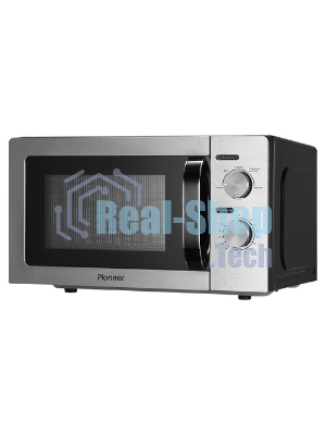 Микроволновая печь Pioneer MW212M серебристый/черный, 20 л, 700 Вт, переключатели - поворотный механизм