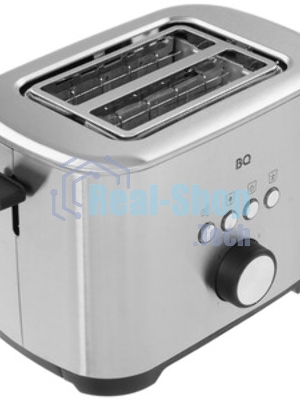 Тостер BQ T1010 чёрный/нержавеющая сталь, 800 Вт, 2 слота