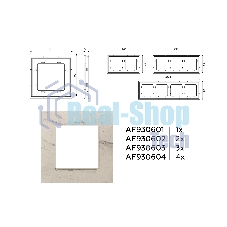 Рамка ALFA Grand (Серо-бежевый мрамор) 3-ая AF930603