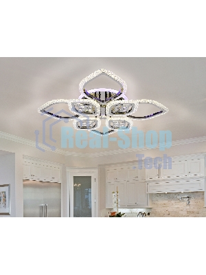 Светильник Ambrella light FA2835/4+4 DCH черный хром 3000K/4200K/6400K 118W 750*750*120 (ПДУ РАДИО 2.4G)