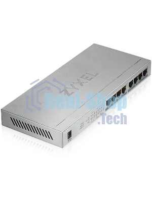 Коммутатор Zyxel GS1008HP Switch PoE +, 8xGE PoE +, tabletop, metal, silent, budget PoE 60 W