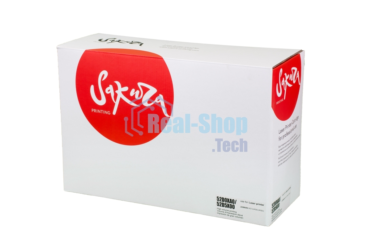 Картридж лазерный Sakura 52D0XA0/52D5X00 для Lexmark MS711/811/812, черный, 45 000 к.