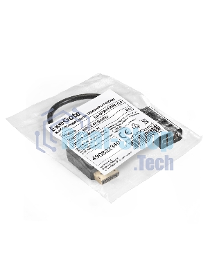 Кабель-переходник DisplayPort-HDMI ExeGate EX-DPM-HDMIF-0.2 (20M/19F, DP1.2 4K@60Hz, 0,2м)