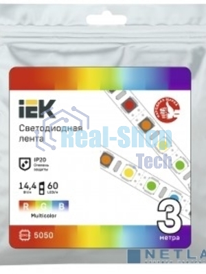 Лента светодиодная IEK LED LSR2-3-060-20-3-03 3м LSR-5050RGB60-14,4-IP20-12В