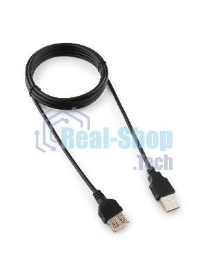 Кабель-удлинитель USB2.0 Cablexpert CC-USB2-AMAF-6B-N, AM/AF, медь, серия Pro, 1.8м, черный, пакет