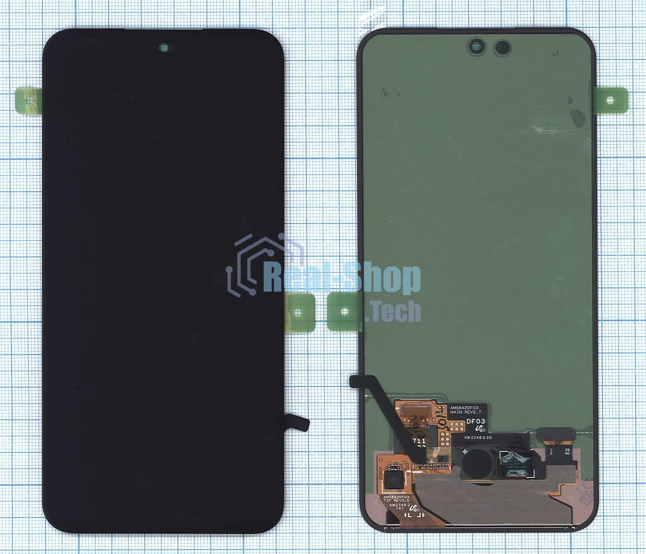 Дисплей для Samsung Galaxy S23 FE SM-S711B в сборе с тачскрином, черный orig