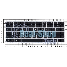 Клавиатура для ноутбука HP Envy 4-1000 Envy 6-1000 черная с серебристой рамкой