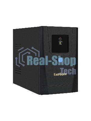 Источник бесперебойного питания ExeGate SpecialPro UNB-1000.LED.AVR.1SH.2C13 1000VA/550W, LED, AVR,1*Schuko+2*C13, металлический корпус, черный
