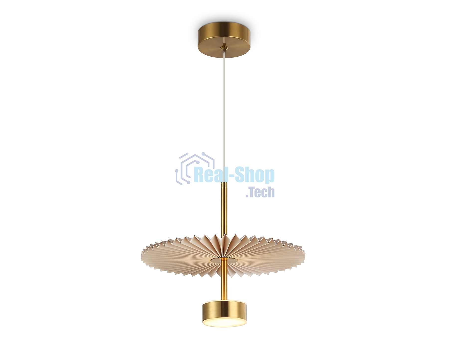 Светильник Ambrella light LH72603 BR/WH латунь/бежевый 6W 3000K D300*260-1770