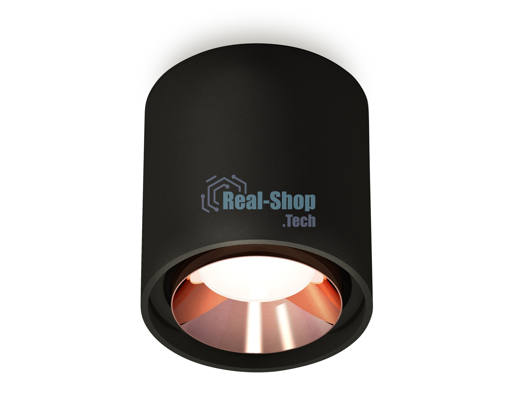 Светильник Ambrella Light XS7723005 SBK/PPG черный песок/золото розовое полированное MR16 GU5.3 (C7723, N7035)