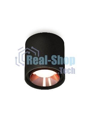 Светильник Ambrella Light XS7723005 SBK/PPG черный песок/золото розовое полированное MR16 GU5.3 (C7723, N7035)