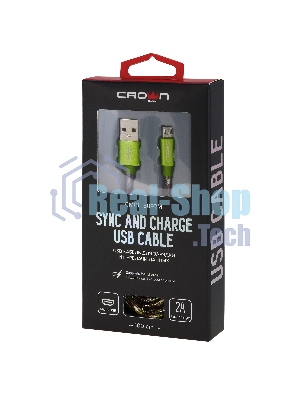 Кабель Crown USB - microUSB CMCU-3092M military