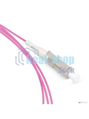 Пигтейл Cabeus, LC/UPC, OM4 50/125, 1,5м, серый хвостовик, розовый
