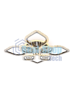 Светильник Ambrella light FA2835/4+4 DCH черный хром 3000K/4200K/6400K 118W 750*750*120 (ПДУ РАДИО 2.4G)