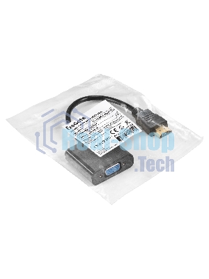 Кабель-переходник HDMI-VGA ExeGate EX-HDMIM-VGAF-0.2 (19M/15F, 0,2м)