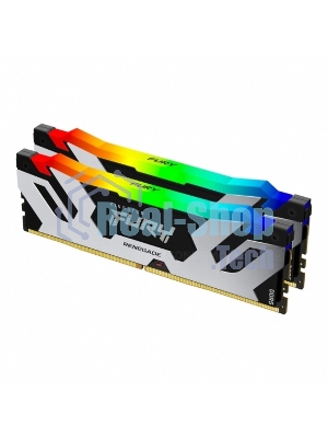 Оперативная память Kingston Fury Renegade, DDR5, 96Gb (2x48GB), 6000MHz, CL32, DIMM, с радиаторами, cеребристый/черный
