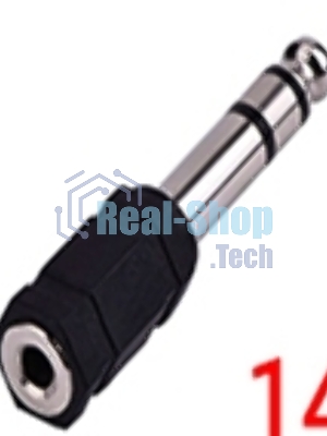 Переходник miniJack 3,5 мм - на Jack 6,3 мм