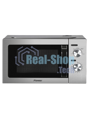 Микроволновая печь Pioneer MW212M серебристый/черный, 20 л, 700 Вт, переключатели - поворотный механизм