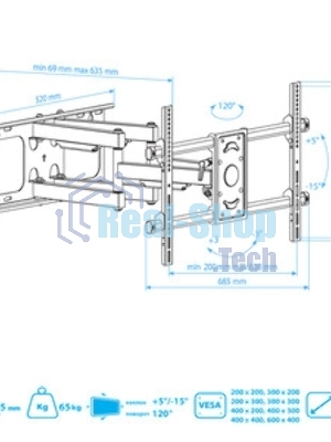 Кронштейн для телевизора Arm Media PARAMOUNT-70 черный, 32