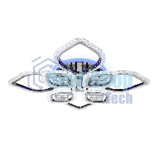 Светильник Ambrella light FA2835/4+4 DCH черный хром 3000K/4200K/6400K 118W 750*750*120 (ПДУ РАДИО 2.4G)