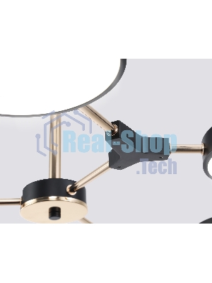 Люстра светодиодная на штанге Ambrella light FL516334/6 BK/FGD черный/золото 108W 3000-6000K D780*210 (без ПДУ)
