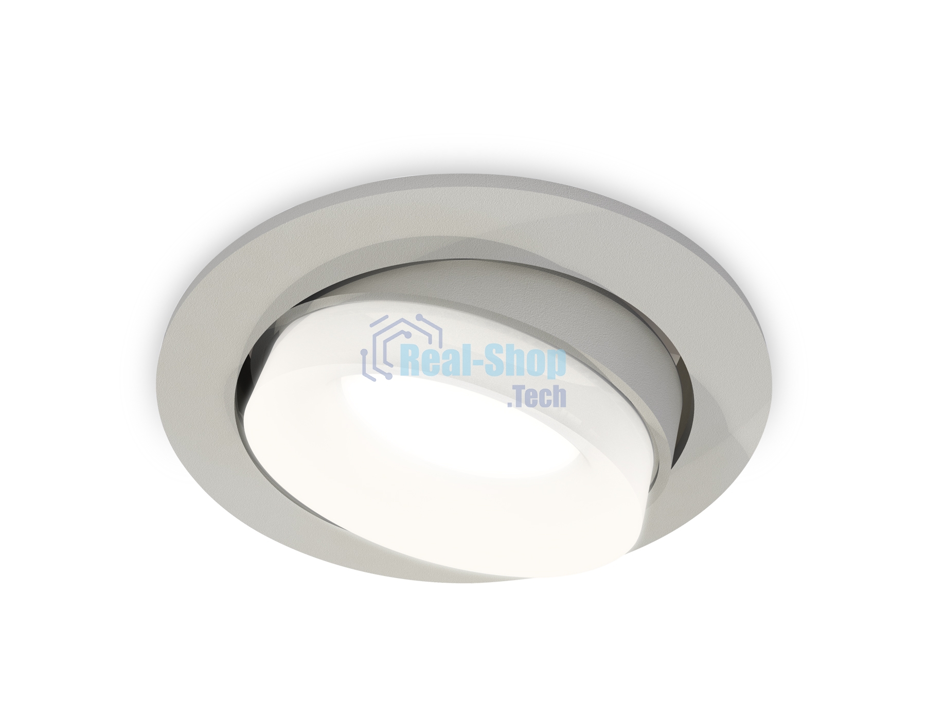 Комплект встраиваемого поворотного светильника Ambrella light XC7653081 SGR/FR серый песок/белый матовый MR16 GU5.3 (C7653, N7165)