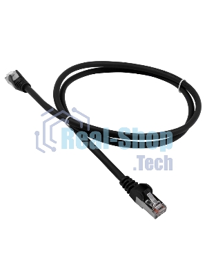 Патч-корд LANMASTER LSZH FTP кат.5e, 5.0 м, черный