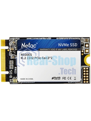 Накопитель SSD Netac N930ES, 1Tb, PCIe 3.1 x2, M.2 2242, NVMe, R/W 1650/1500