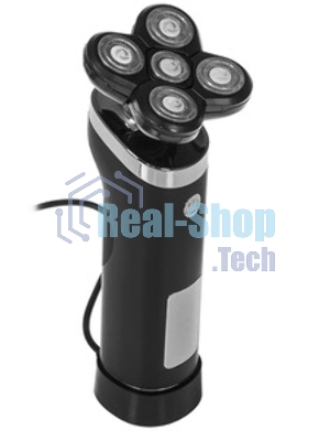 Электробритва Centek CT-2151 (черный) ротор 4D, влажное бритье, 5 плав.голов, USB, зарядка 1 час, LiIon800мAч