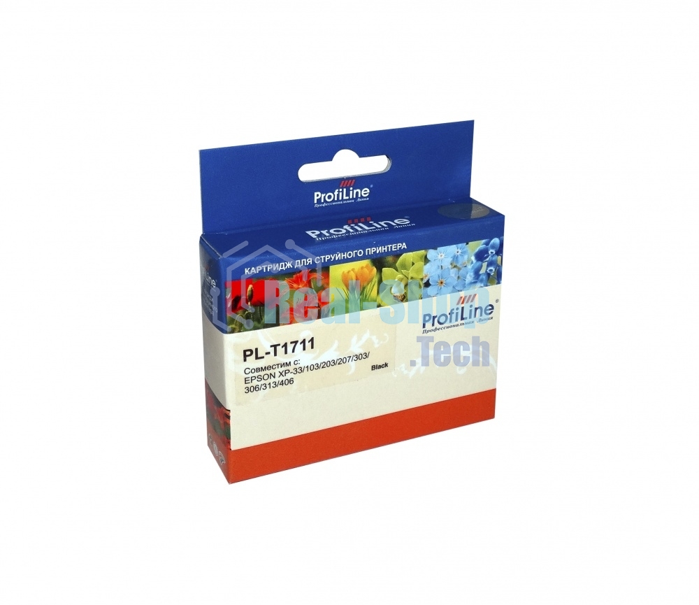Картридж струйный ProfiLine PL-T1711 для Epson XP-33/103/203/207/303/306/313/406 экономичный повышенной емкости Black водн