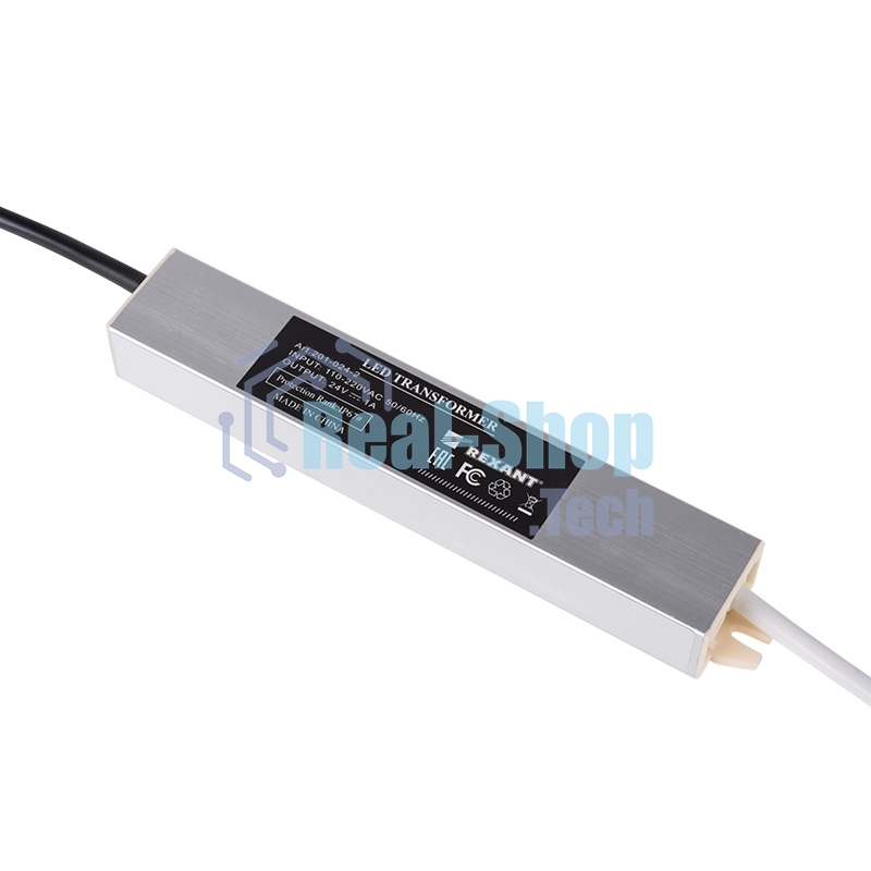 Источник питания Rexant тонкий 220 V AC/24 V DC 1 А 24 W с проводами, влагозащищенный (IP67)