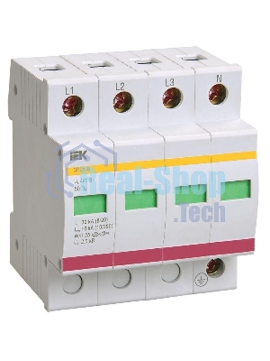 Ограничитель перенапряжения ОПС1-B 4P IEK MOP20-4-B