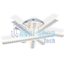 Настенно-потолочный светодиодный светильник FA8903 WH/CH белый/хром 132W 3000-6400K 620*590*150 (ПДУ РАДИО 2.4G)