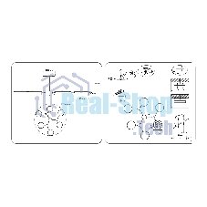 Люстра светодиодная на штанге Ambrella light FL516334/6 BK/FGD черный/золото 108W 3000-6000K D780*210 (без ПДУ)