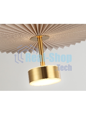 Светильник Ambrella light LH72603 BR/WH латунь/бежевый 6W 3000K D300*260-1770
