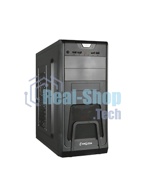 Компьютерный корпус Miditower ExeGate CP-603 Black, ATX, (без БП), 2хUSB+2хUSB 3.0, Audio
