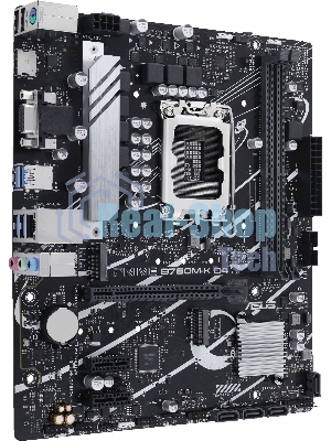 Материнская плата ASUS PRIME B760M-K D4, LGA 1700, Intel B760, 2xDDR4, 4xSATA, 2xM.2, 1xPCIe 4.0 x16, 2xPCIe x1, 1xHDMI, 1xVGA, 1x 2.5Gb LAN, 2xUSB-A 3.2 Gen 1, 2xUSB-A 2.0, 3x3.5 мм, 7.1, mATX