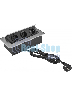Розетка Cactus CS-SOCKET-EU3-GYBK для столешницы серый (уп.:1шт)