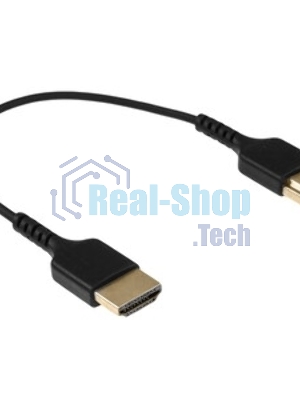 Кабель HDMI Wize WAVC-HDMIUS-0.2M 0.2 м, v.2.0, 19M/19M, 4K/60 Hz 4:4:4, 36 AWG, HDCP 2.2,ультратонкий, позол.разъемы, черный, пакет