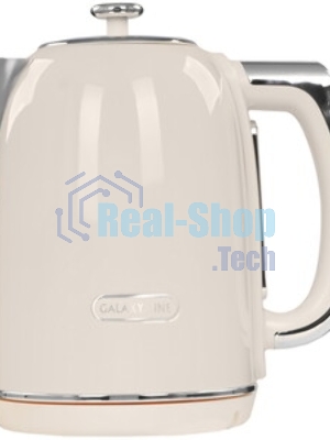 Чайник электрический Galaxy Line GL 0359 1.7 л, 2200 Вт, белый корпус: нерж.сталь/пластик