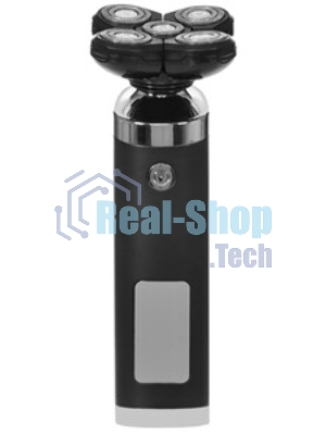 Электробритва Centek CT-2151 (черный) ротор 4D, влажное бритье, 5 плав.голов, USB, зарядка 1 час, LiIon800мAч