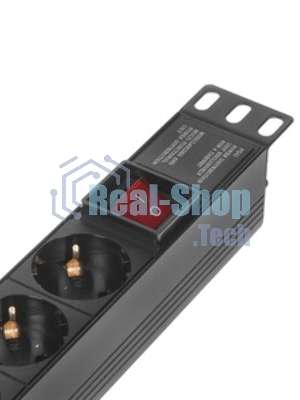 Блок розеток горизонтальный ExeGate ServerPro PDU-19H801 Al-8S-C14-SW, 19