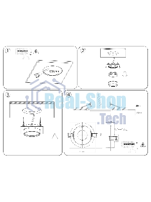 Светильник встраиваемый Ambrella light TN6737 WH белый IP44 GX53 110*110*57