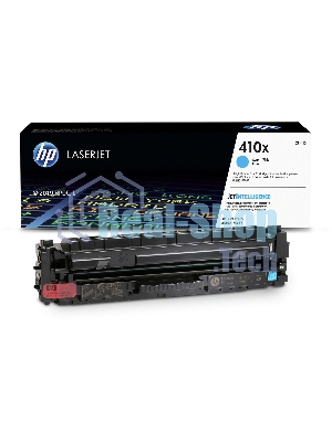 Тонер Картридж HP 410X CF411X голубой для HP LJ Pro M452/M477 (5000 стр.)