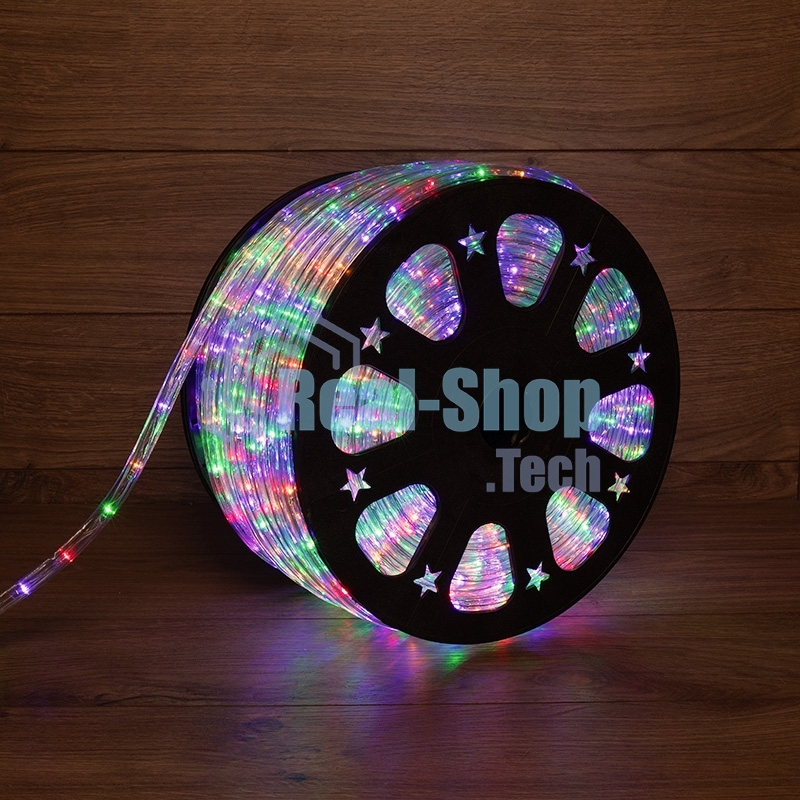 Дюралайт Neon-night LED, свечение с динамикой (3W) - мульти (RYGb), 24 LED/м, бухта 100м