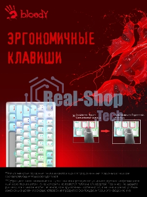 Клавиатура проводная A4Tech Bloody S510N USB белый